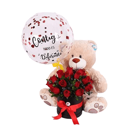 box-de-rosas-con-peluche-y-globo